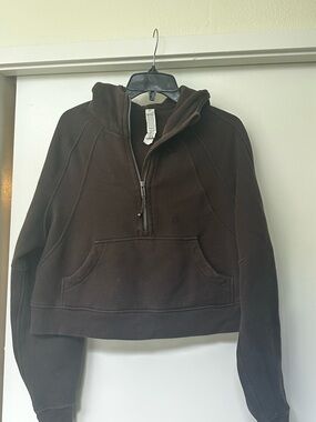 Lululemon half zip oversized pullover dark brown
